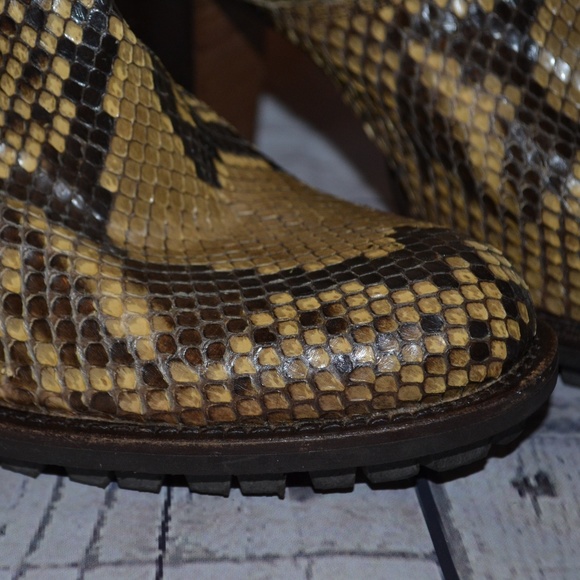 Rocco P. Vero Cuoio Python Snake Boot Vintage 37.5 - Picture 4 of 8